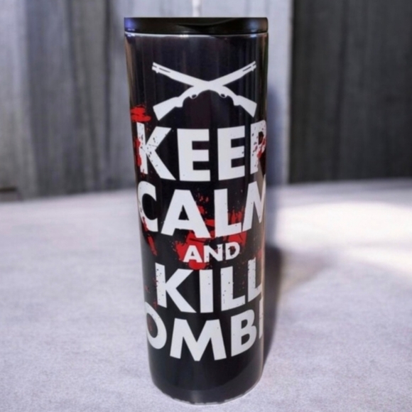 ZOMBIES....Keep Calm....20oz Tumbler with duo lids ๐sale - Picture 1 of 8